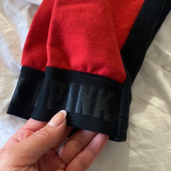 PINK VICTORIA’S SECRET RED SWEATPANTS - Size S - Picture 4 of 5